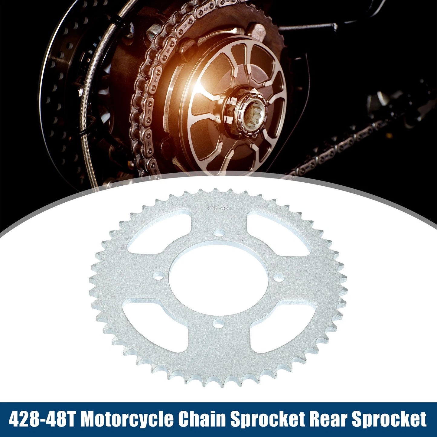 428 Pitch / 48-Tooth 76mm / Motorcycle Sprocket for Dirt Bike