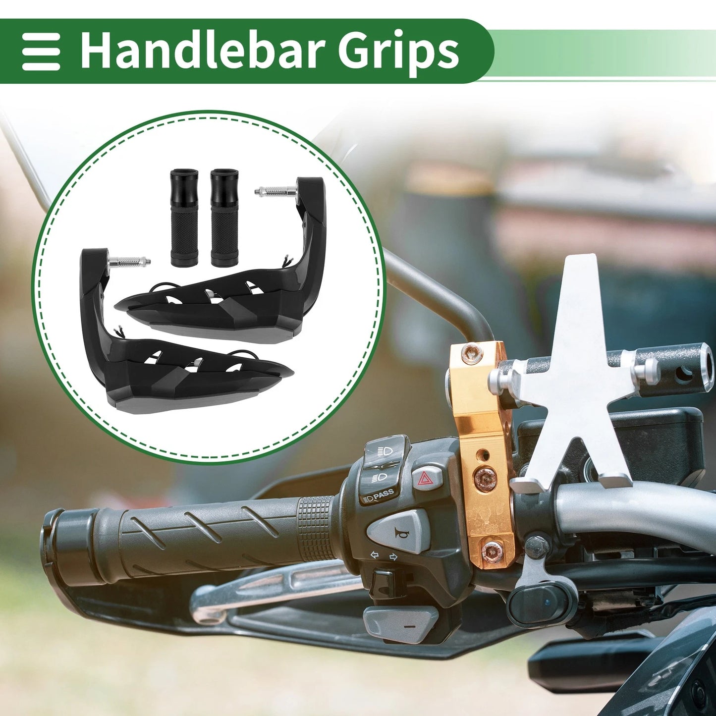 Hand Grips Cover Handlebar Cover Aluminum Diamond Pattern for Motorcycle