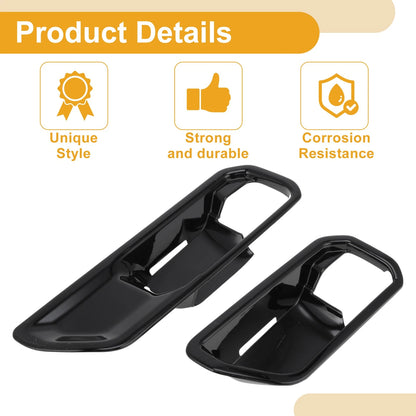 Interior Door Handle Bowl Cover Trim for Toyota Land Cruiser 2024-2025 Black