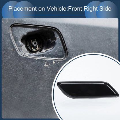 Front Right Washer Nozzle Cover for Honda Accord VIII 2011-2013 Black 1 Pc