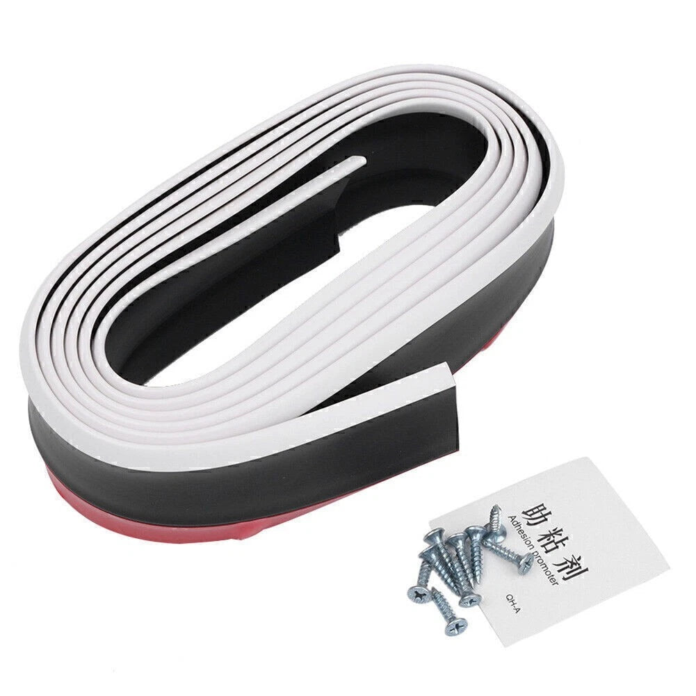 2.5M White Lower Lip Protector Strip Bumper Guard for Car