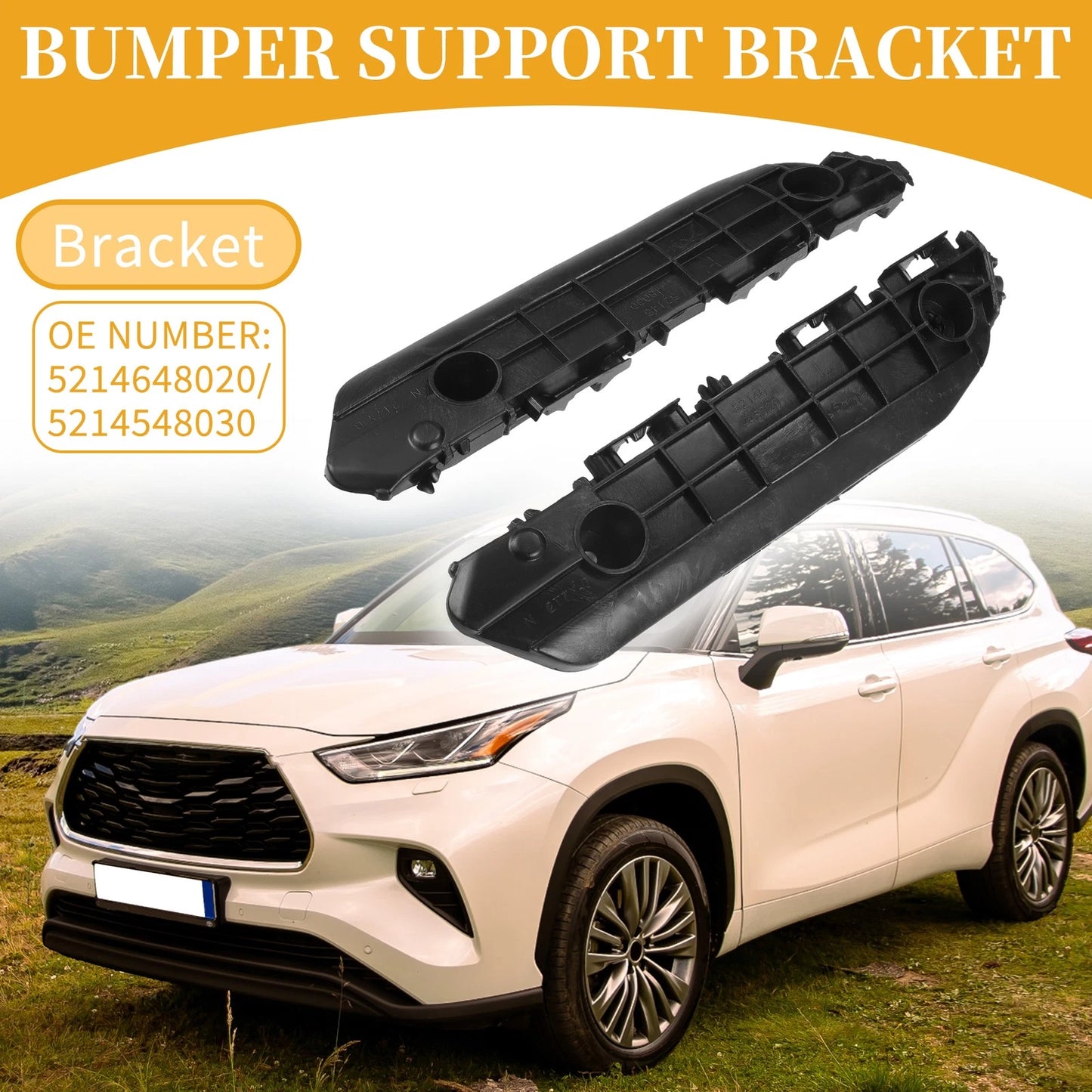 Front Bumper Support Bracket for Toyota Highlander (2008-2010) - 1 Pair