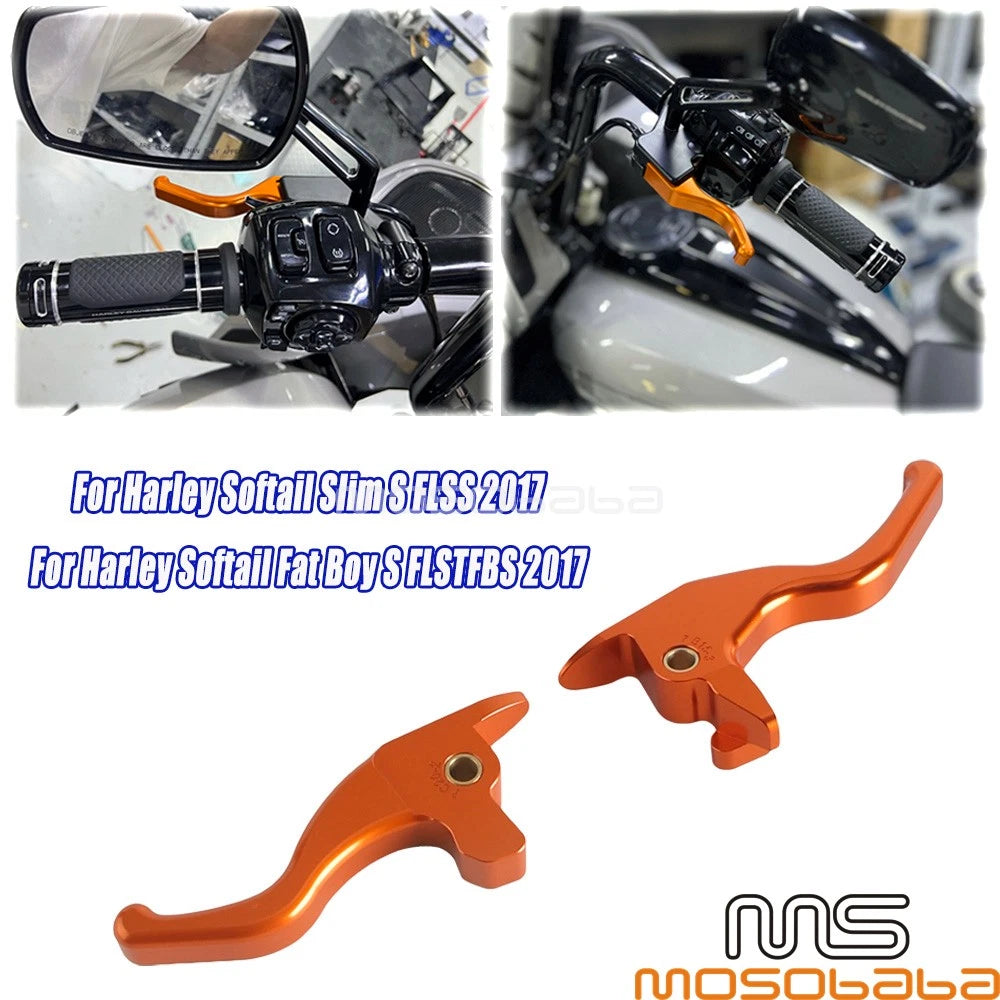 Adjustable Brake Clutch Hand Levers for Harley Softail Slim S/Fat Boy S (2017)