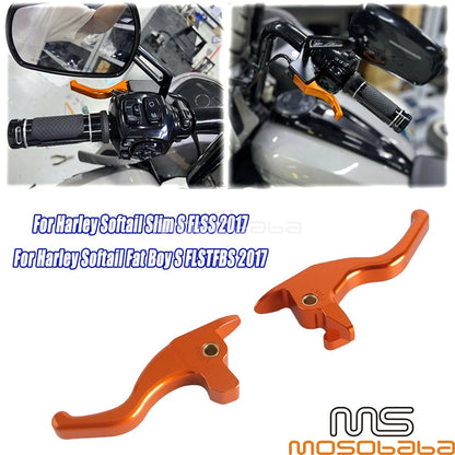 Adjustable Brake Clutch Hand Levers for Harley Softail Slim S/Fat Boy S (2017)