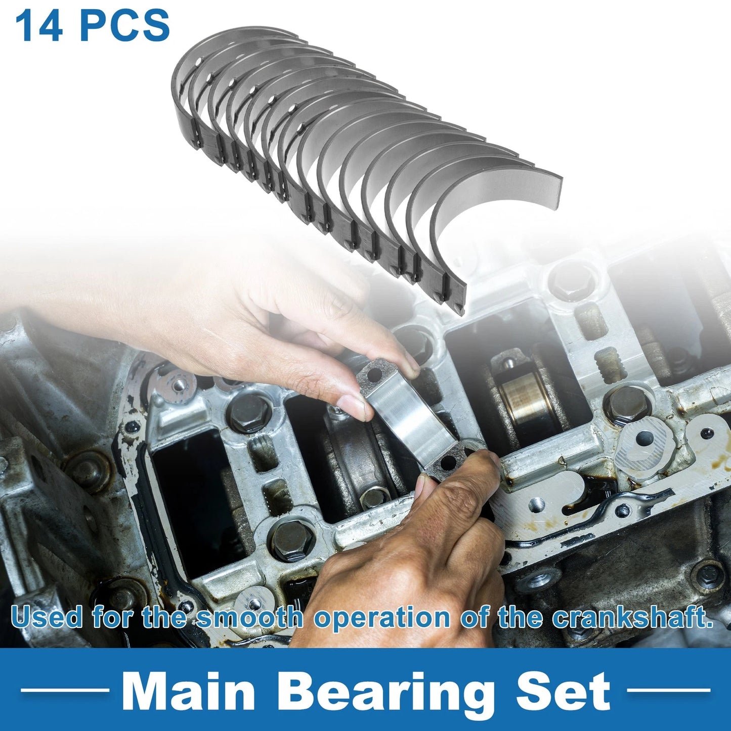Main Bearing Set for Toyota Land Cruiser FZJ 1992-2009 (2 x Metal)