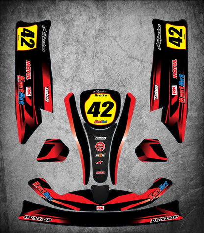 Go Kart Graphics STILO Kart Thunder Stickers Decals