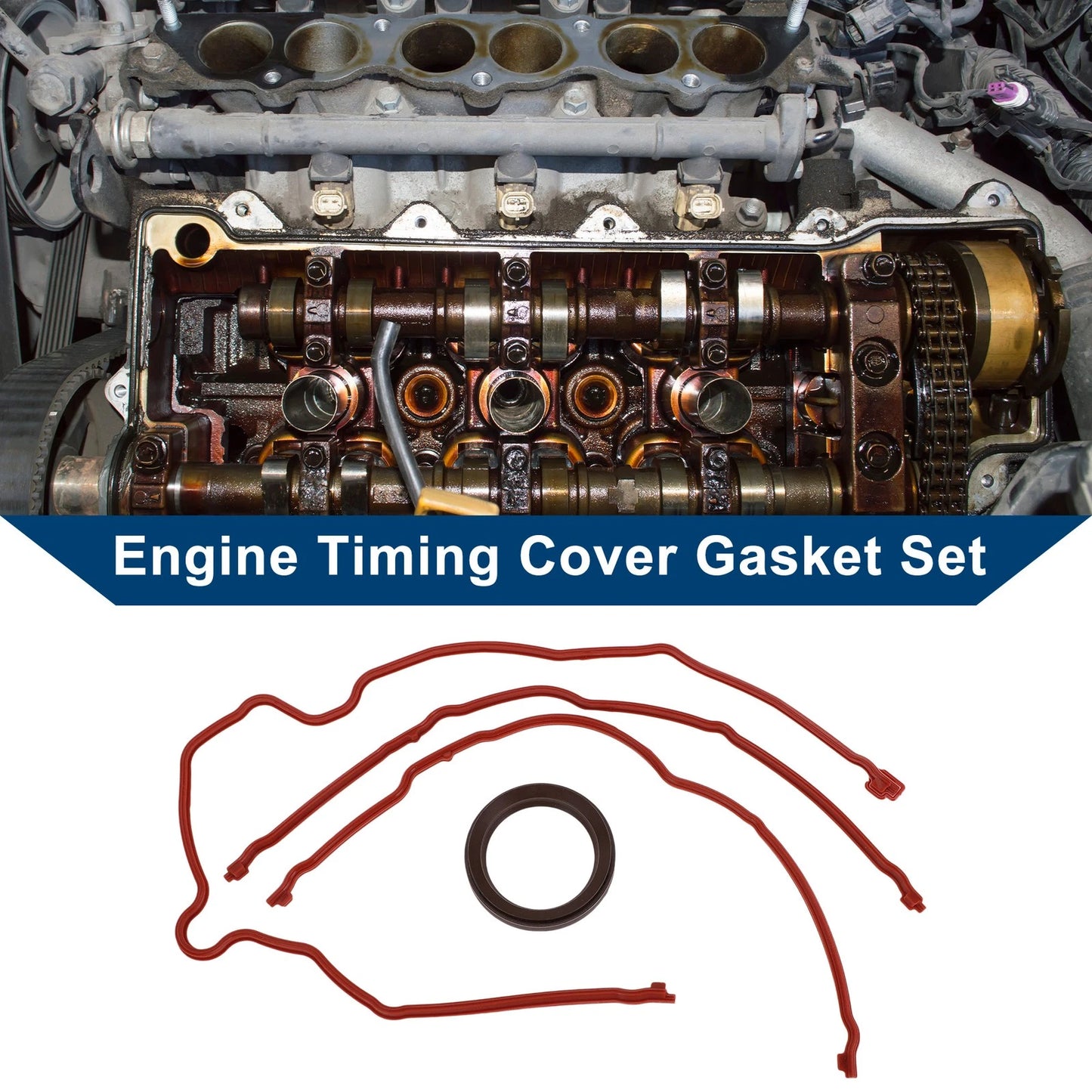 Engine Timing Cover Gasket Set for Ford Mustang (2005-2010)
