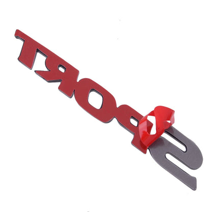Carbon Fiber Style SPORT Logo Emblem Badge Sticker for Universal Sk (N/A)