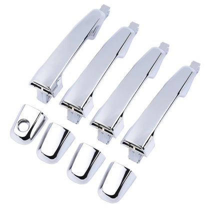Set 4x Outer Door Handle Chrome Fits 2005-14 Mitsubishi L200 Triton Ute Truck