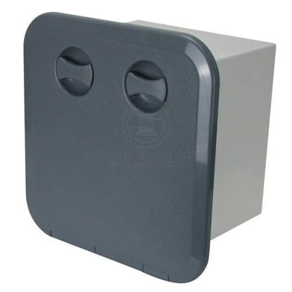 Access Hatch Storage Box for Caravan/Boat/RV Grey Lid 5 Drawers