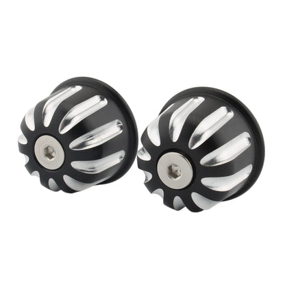 2 x Handlebar End Plug Caps for Triumph Speed Twin (2016-2022) Black/White