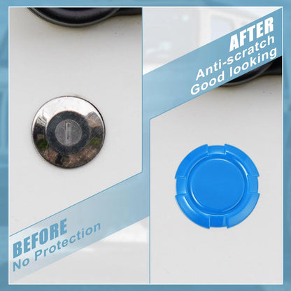 Car Door Key Jack Cover for Jeep Wrangler JL JLU (2018-2021) - 3 x Blue ABS