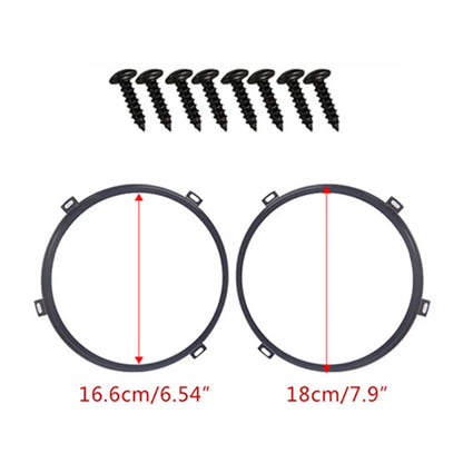 7" Headlight Mount Bracket Ring Black for Jeep Wrangler JK (2007-2018)