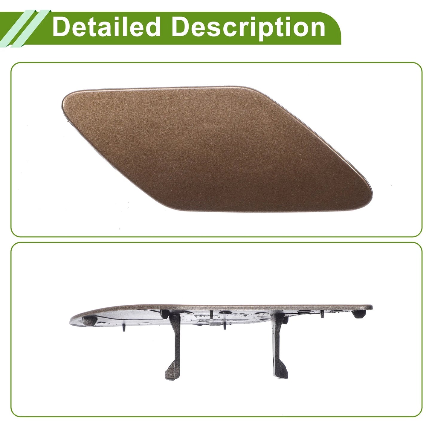 Right Washer Nozzle Cover Cap for Porsche Cayenne (2011-2014) Brown