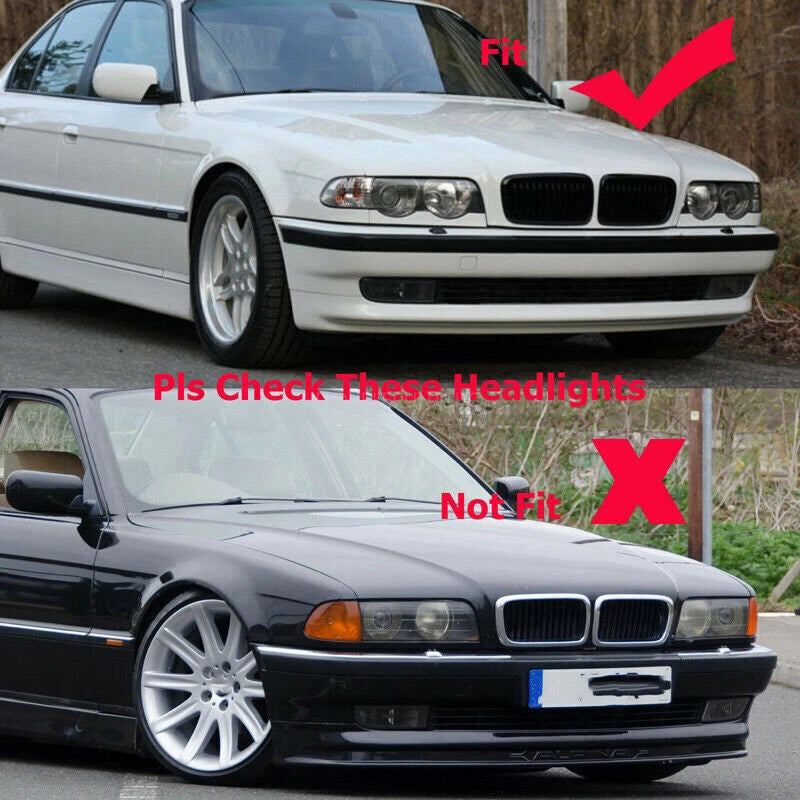 Gloss Black Front Grille for BMW E38 7 Series 740i 740iL 750iL (1999-2001)