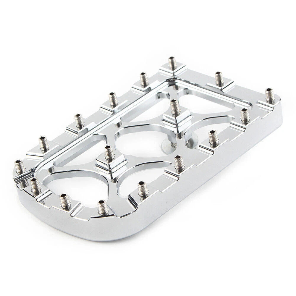 2 x Chrome MX Style Large Brake Pedal Pad Covers for Harley Electra Glide, Softail