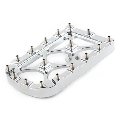 2 x Chrome MX Style Large Brake Pedal Pad Covers for Harley Electra Glide, Softail