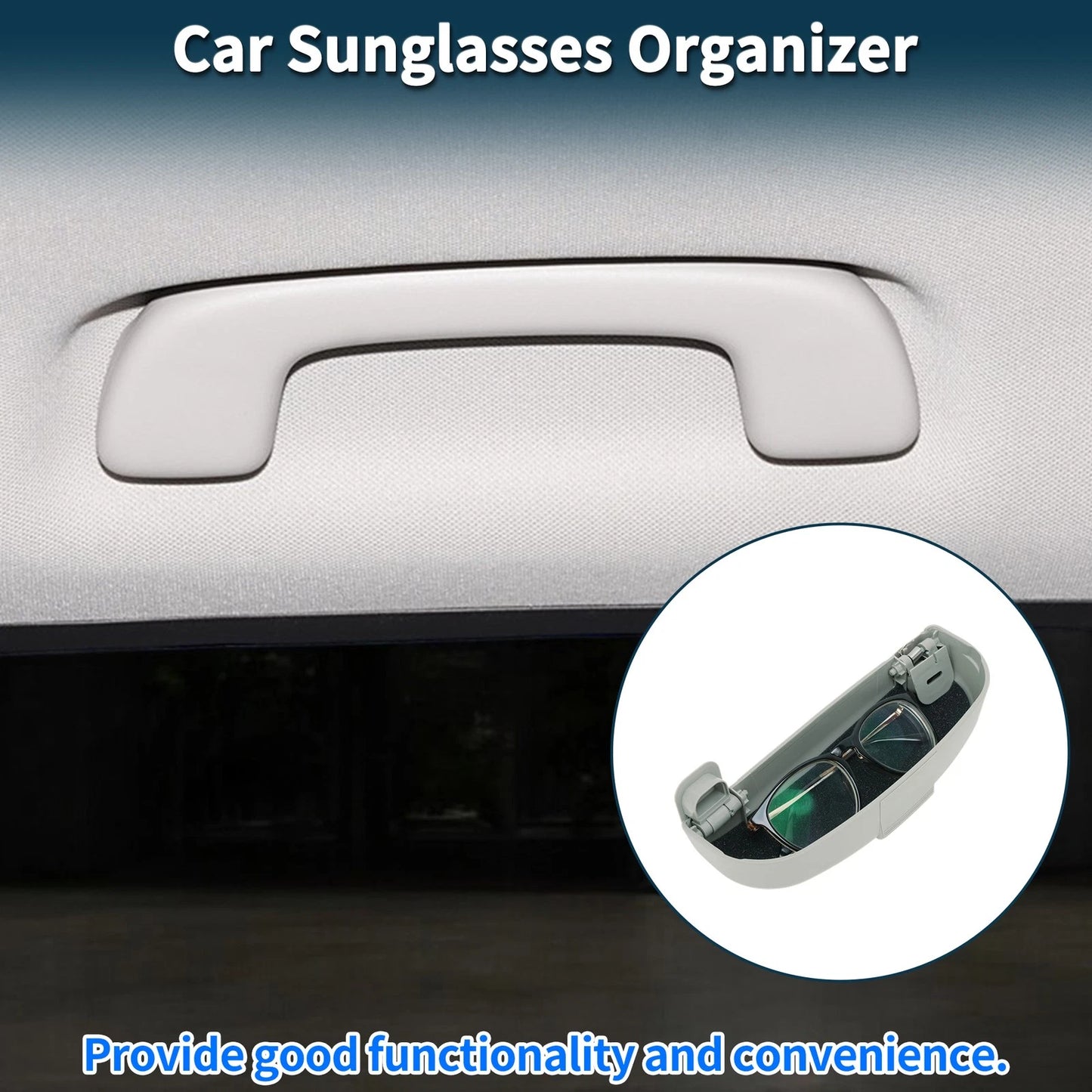 Sunglasses Case for Peugeot 308 Gray (2014-2024)