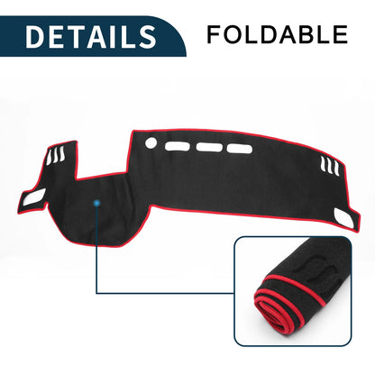 Dashboard Cover Mat for Nissan X-Trail T33 (2022-2024) Black Red 1 Set