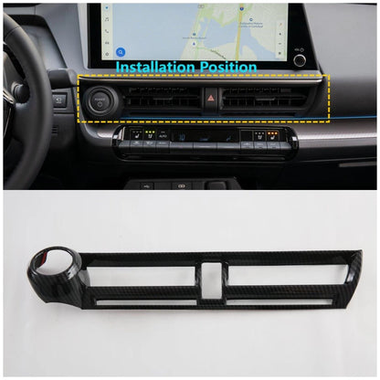 LHD Carbon Fiber Center Air Vent Outlet Cover Trim for Toyota Prius (2023-2024)