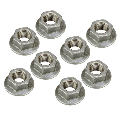 8 x M10 x 1.25 Stainless Steel Hex Flange Nuts