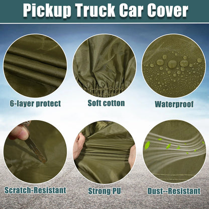 SUV Car Cover for Jeep Wrangler JK JL 2 Door Waterproof Dark Green (07-21)