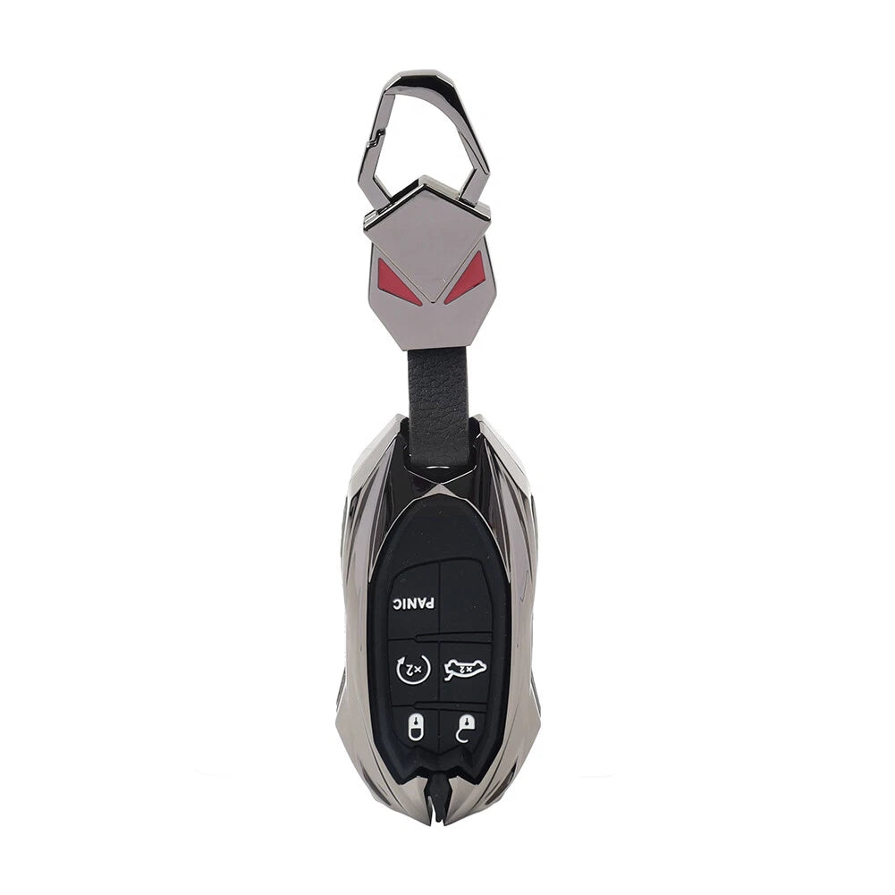 Black 5-Button Smart Key Fob Shell Cover for Dodge Challenger (2015-2023)