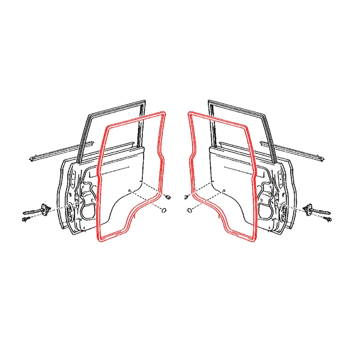 Rear Door Weatherstrip for Toyota Land Cruiser HZJ79 KZJ78 LJ79 VDJ76 Years