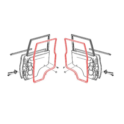 Rear Door Weatherstrip for Toyota Land Cruiser HZJ79 KZJ78 LJ79 VDJ76 Years