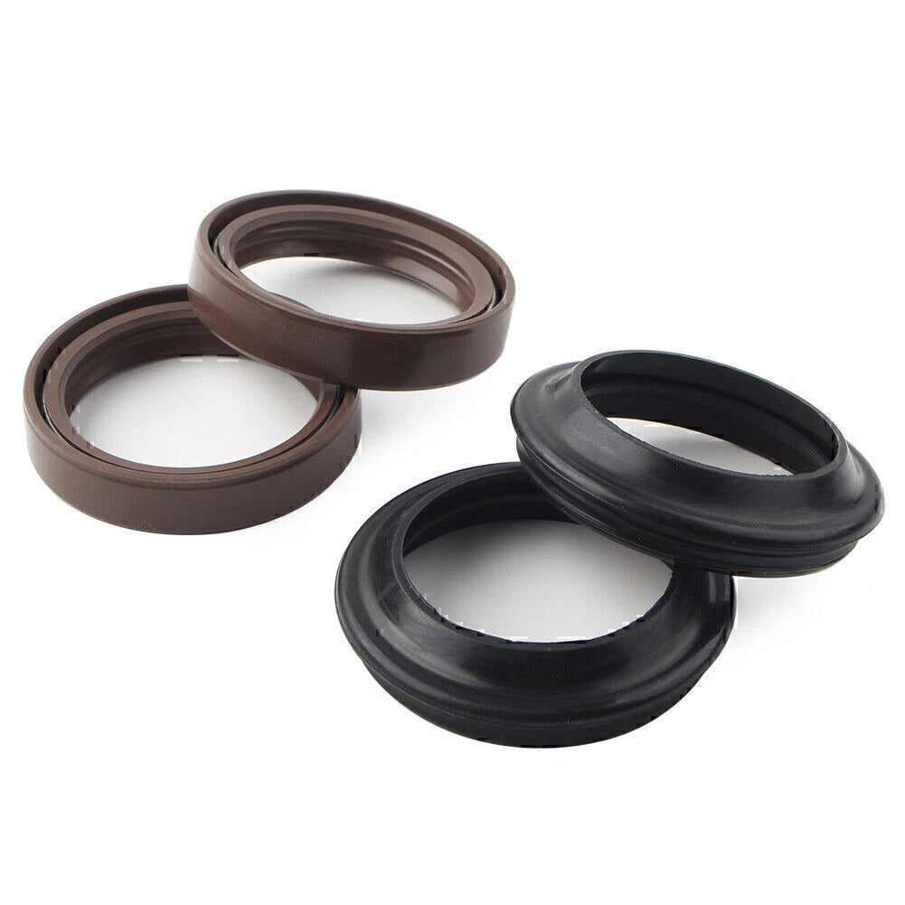 4 Pcs Brown Front Fork Damper Seal for Motorcycle