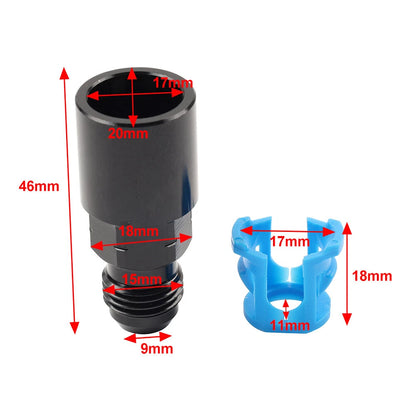 6AN Male to 5/16" Female SAE Quick-Disconnect EFI Fuel Rail Fitting