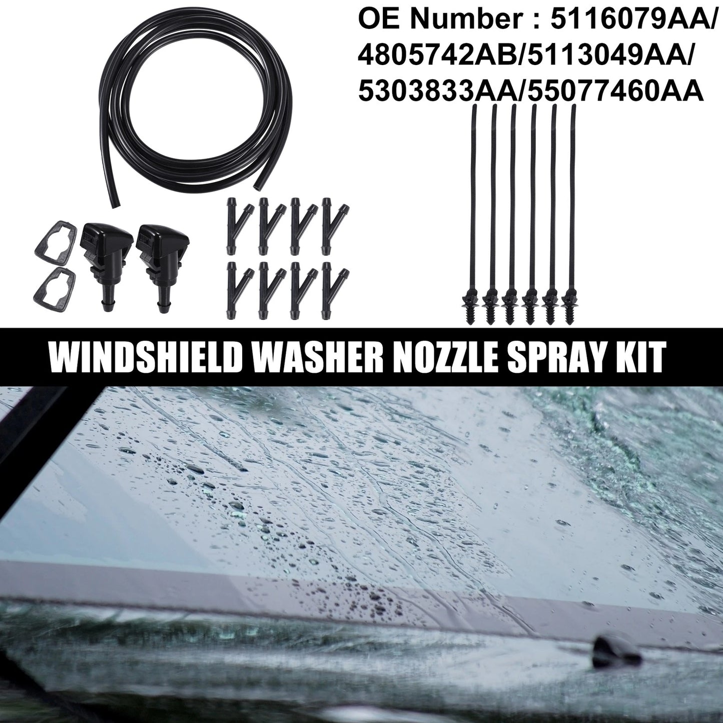 Set Windshield Washer Water Nozzle Spray for Chrysler 200