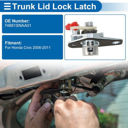 Trunk Lock Cylinder & 2 Keys for Honda Civic (2001-2005)