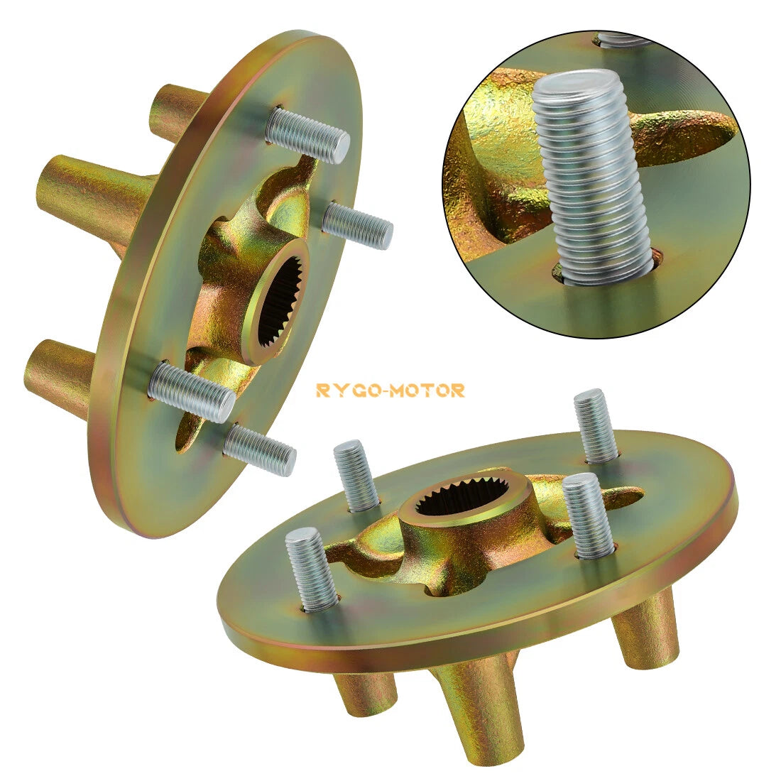 2 x Front Wheel Axle Hub for Yamaha Rhino 700/660/450 4x4 (2004–2013)