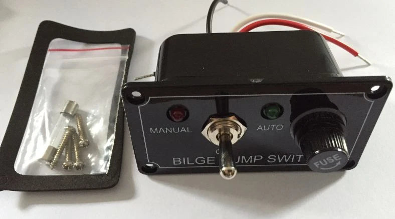 Bilge Pump Switch Panel LED Light 12V Marine Control for Boats