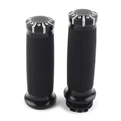 1" Black Handlebar Grips  for Harley Dyna Sportster XL883 1200 Softail (2004-2023)