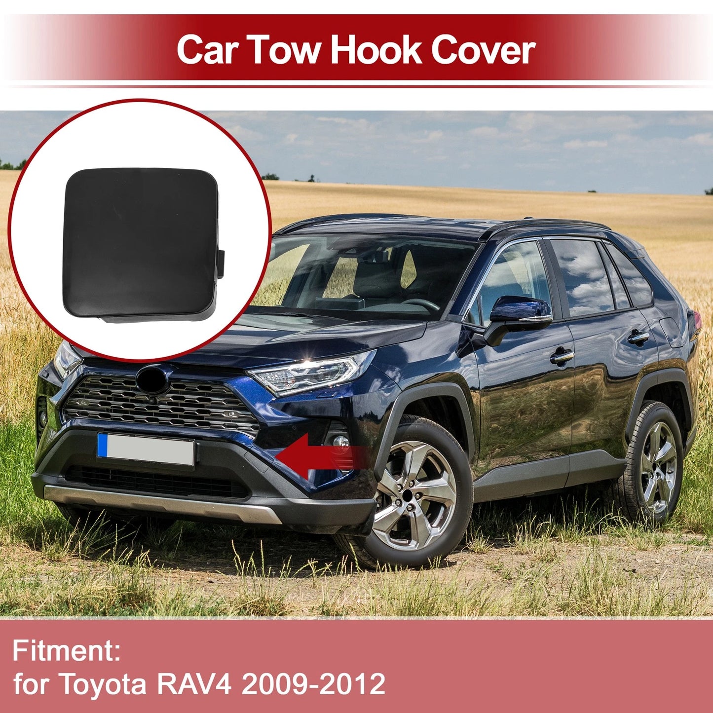 Left Front Tow Hook Cover Cap for Toyota RAV4 (2019-2025)
