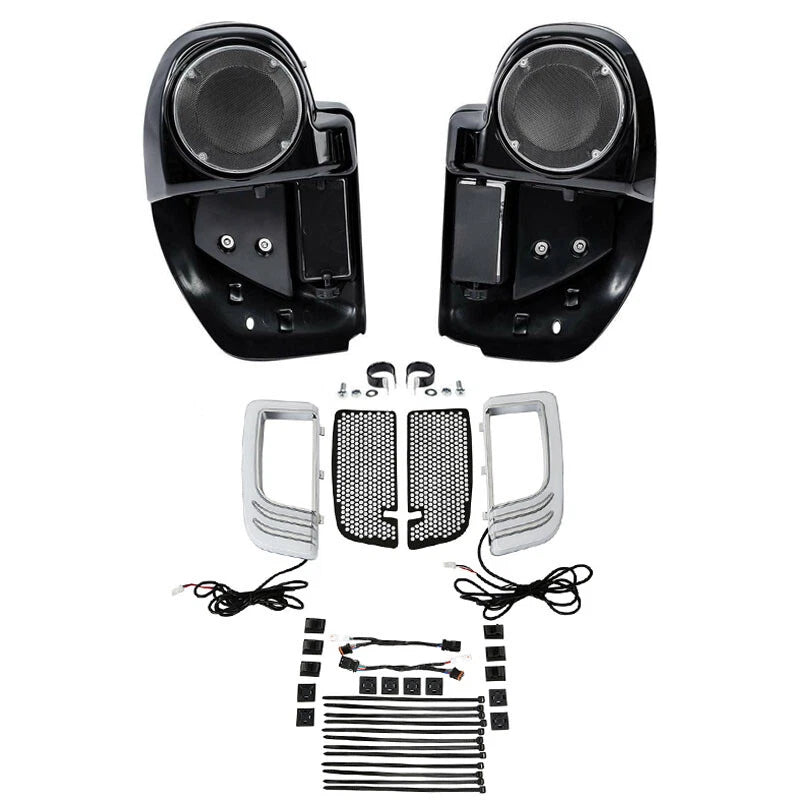 Vented Fairing Speaker Pod Grill Signal Light for Harley Touring (2014-2024)