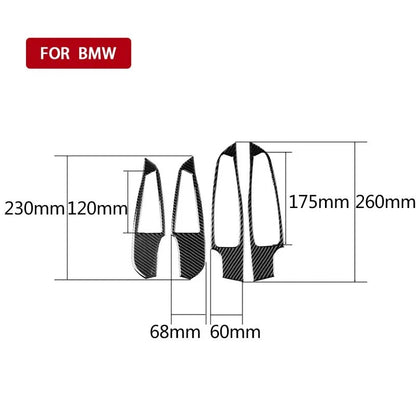 4pcs Carbon Fiber Door Window Switch Buttons Trim For BMW 3 Series G20 330i 340i