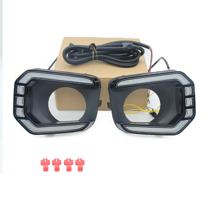 LED DRL Turn Signal Lamp Fog Light Bezel for 16-23 Toyota Tacoma (2016-2023)