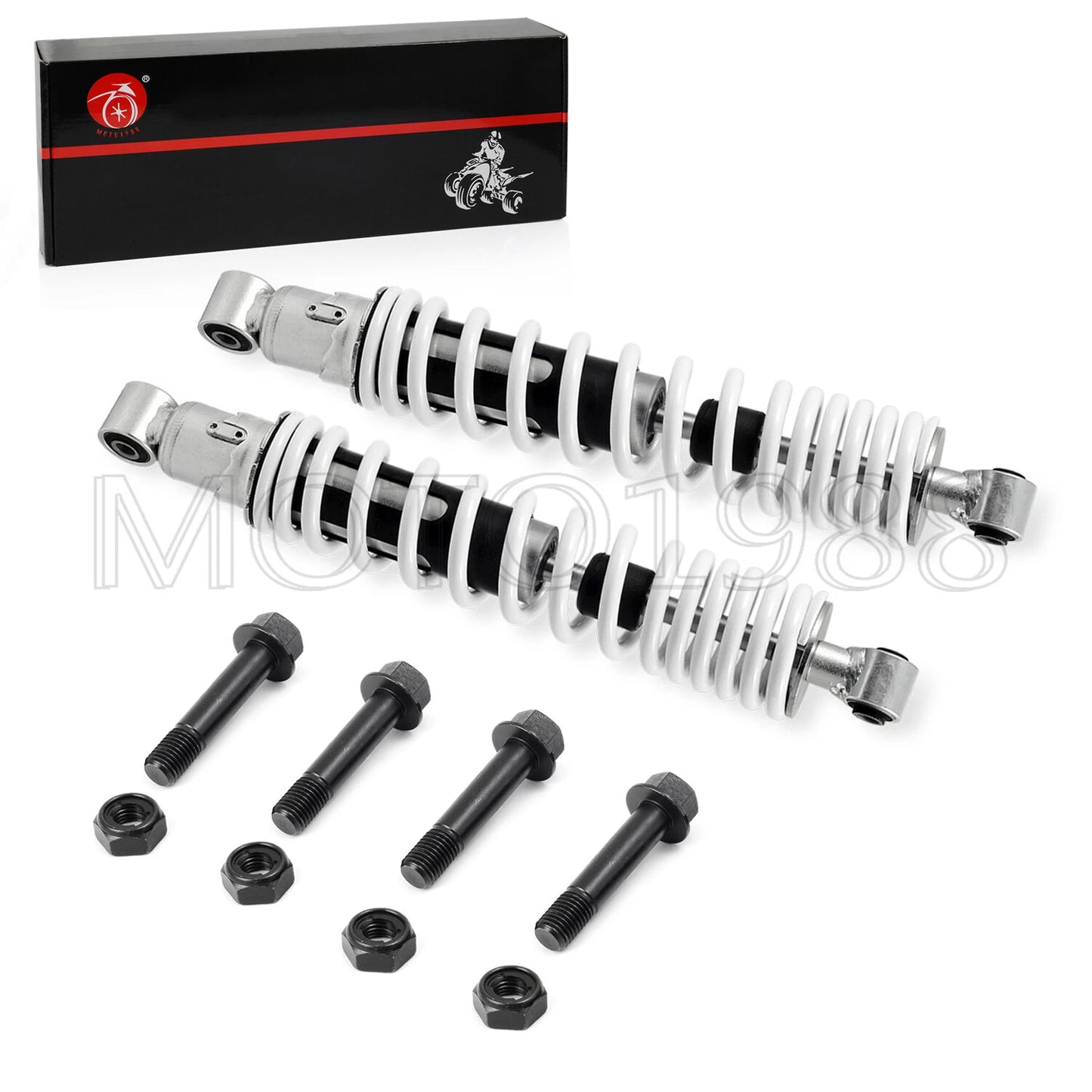 Front Shocks Absorber 2 x For Yamaha Banshee YFZ350 springs WHITE (1987-2006)