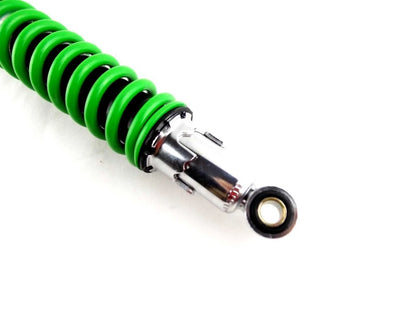 400mm Green/Chrome JBS Rear Shock Absorbers for Kawasaki KE175