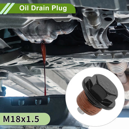 2 x M18x1.5 Copper Oil Drain Plug with Gasket for Car/Motorcycle