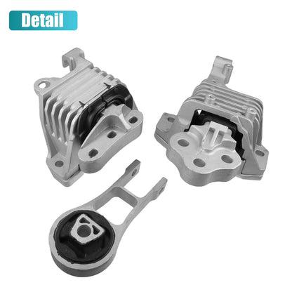 Engine Motor Transmission Mounts Set for Jeep Cherokee, Chrysler 200 2.4L (2011-2017)