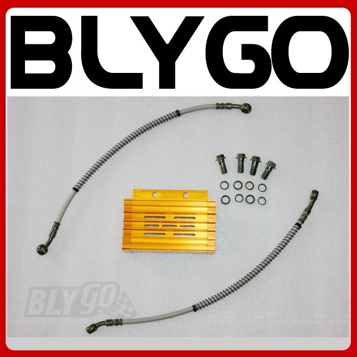 GOLD CNC Engine Oil Cooler Radiator Kit for 140cc 150cc PIT PRO Dirt Bike