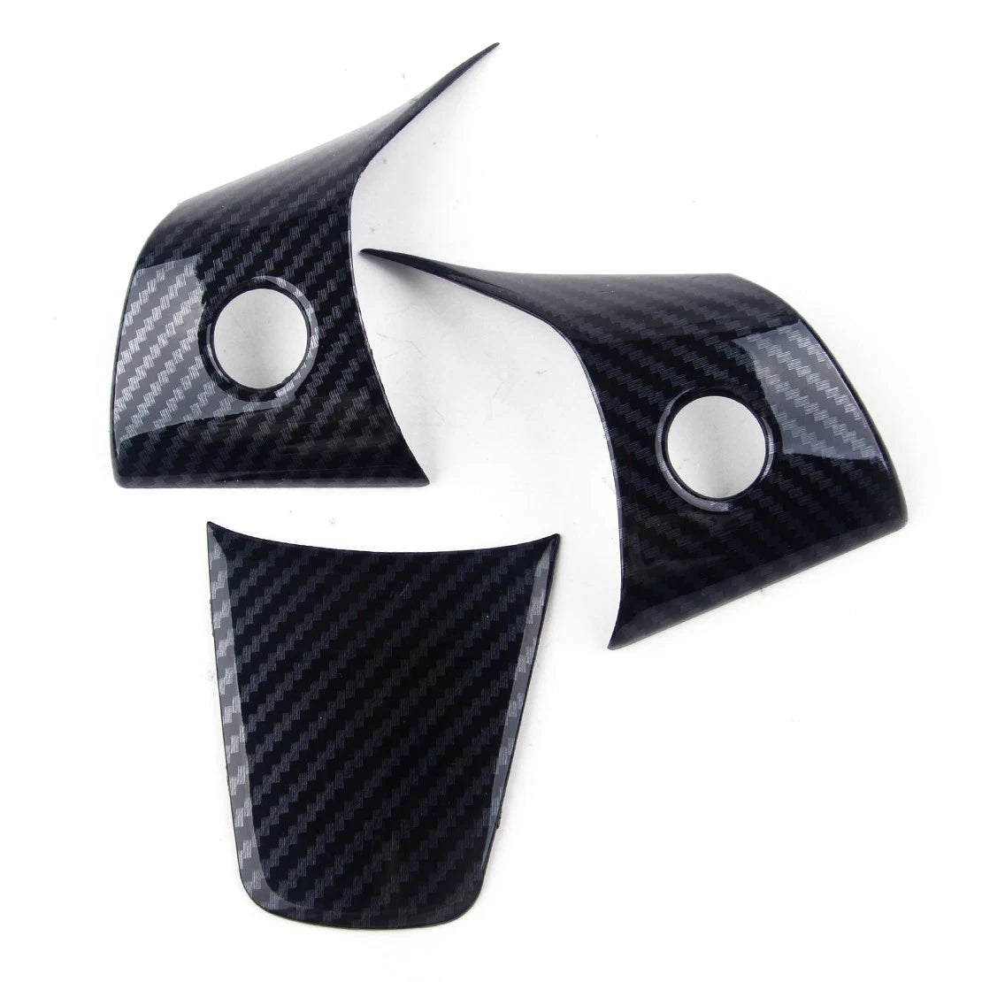 3 x Carbon Fiber Steering Wheel Panel Cover for Tesla Model 3 (2017-2019)