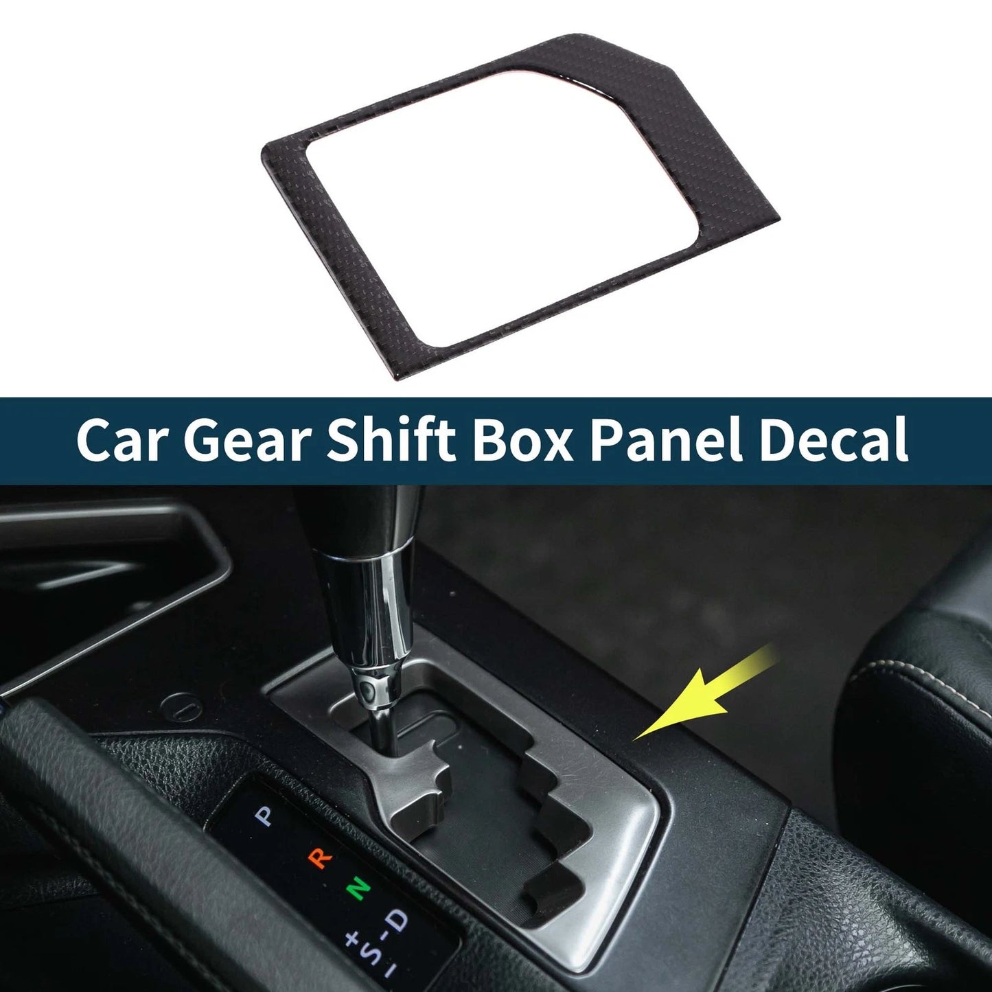 Gear Shift Box Panel Decal Black Carbon Fiber for Toyota Tundra (2014–2021)