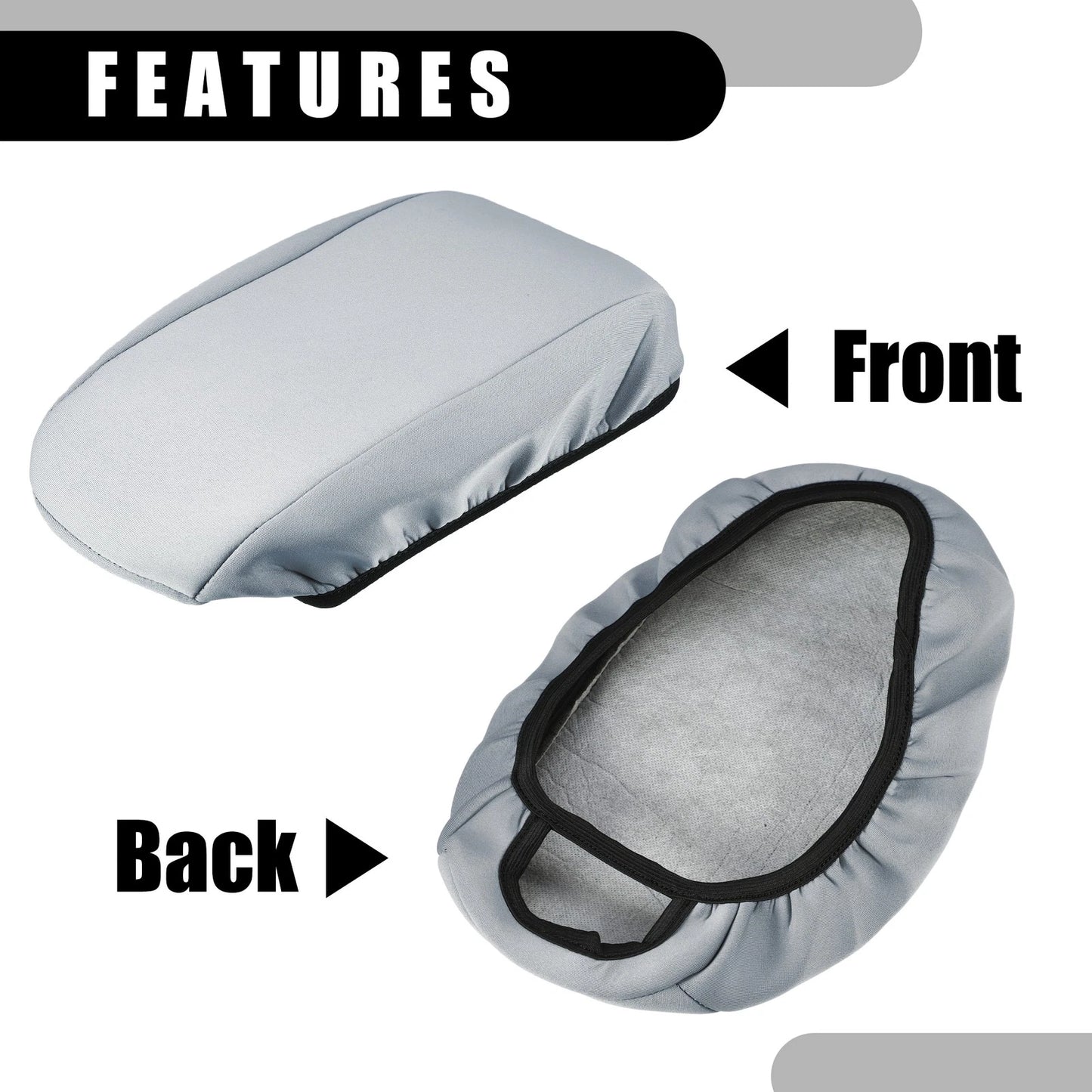 Center Console Armrest Cover for Ford Escape (2017-2019) Gray