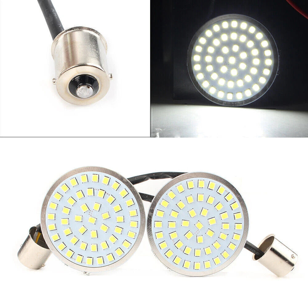 2 x 156 White LED Turn Signal Lights for Harley Sportster Touring