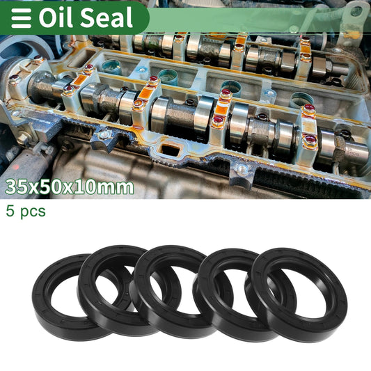Oil Seal / 35x50x10mm / NBR Rubber Rotary Shaft Seal Black 5 x for Make Model